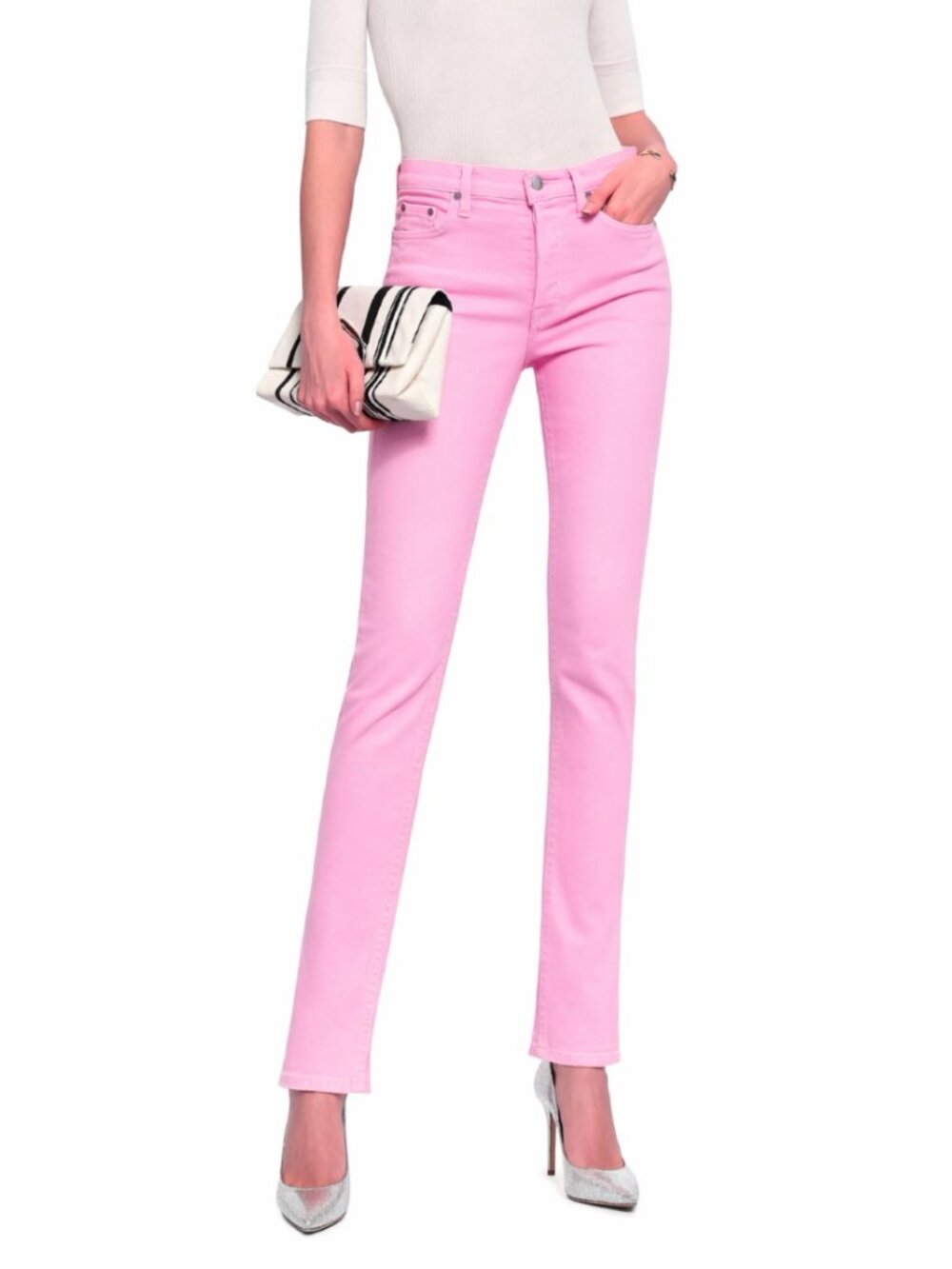 🆕 Cotton Citizen Pink High-Rise Straight Jeans